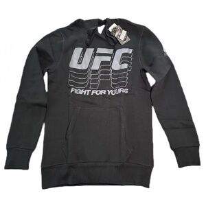 NWT Reebok UFC Black Pullover Hoodie | Men’s Small, Athleisure